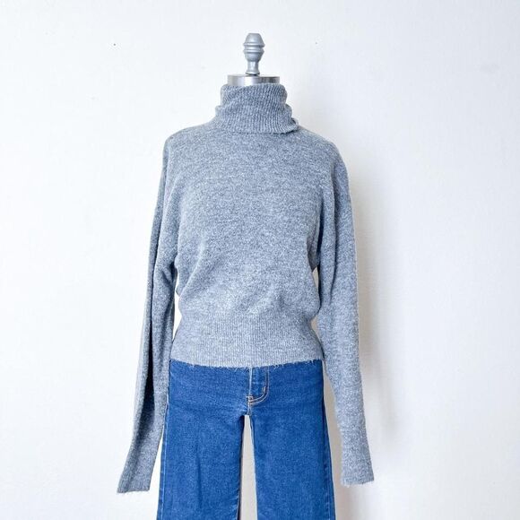 h&m wool‎ blend gray turtleneck sweater womens xs - Picture 2 of 5